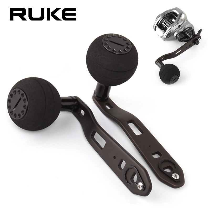 Trolling Reel - ด้ามจับรอกตกปลา Ruke ทำจากโลหะผสม สำหรับรอกทรอลลิ่ง พร้อมปุ่มหมุน EVA