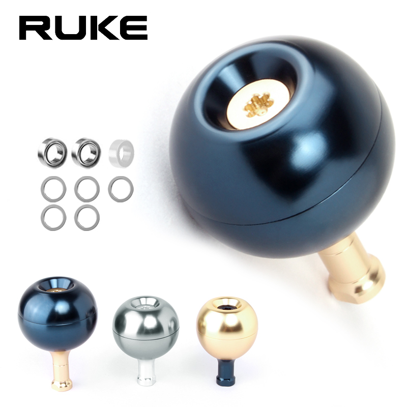 Trolling Reel - ด้ามจับรอกตกปลา Ruke รุ่นใหม่ ทำจากโลหะผสม ขนาดเส้นผ่านศูนย์กลาง 35/38/44